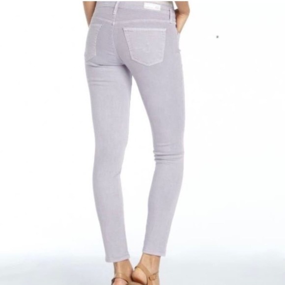 AG Adriano Goldschmied Women Legging Ankle Super Skinny Denim Jeans Lavender NWT - Picture 1 of 12